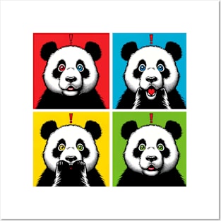 Pop Surprised Panda - Funny Panda Art Posters and Art